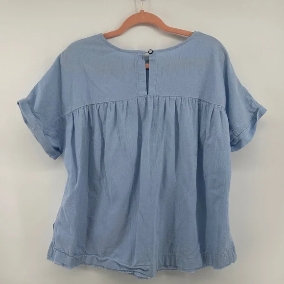 Cottagecore Soft Girl Casual Chin Farmcore Coquette Feminine Blue 100%Cotton SZL - Picture 6 of 12